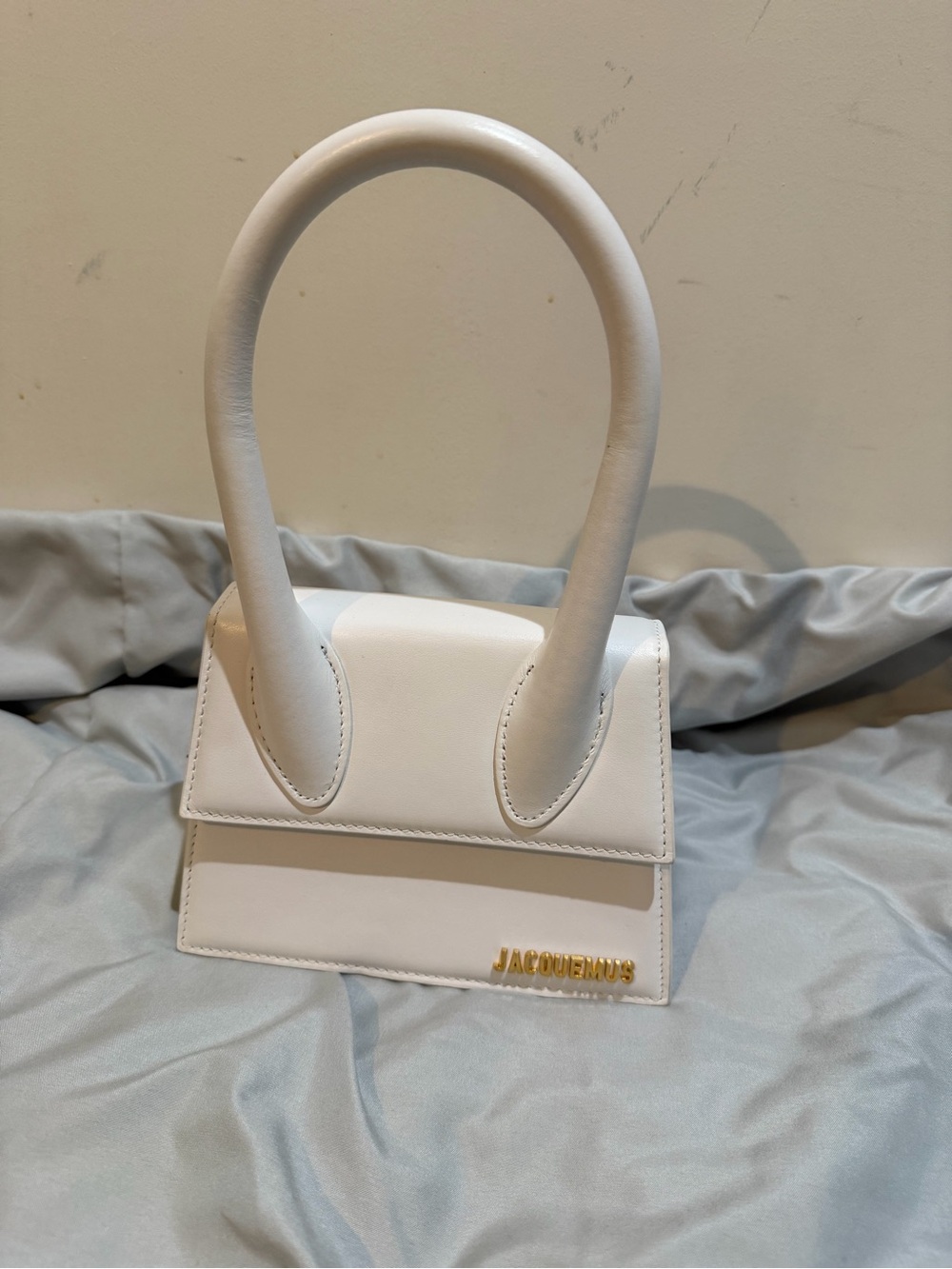 Jacquemus White Mini Arceaux Top-Handle Bag